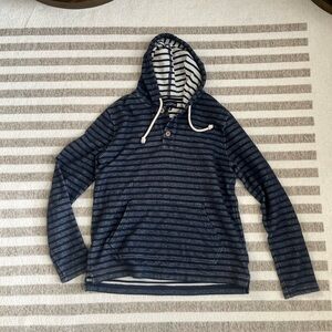J. Crew Navy and White Striped Hoodie